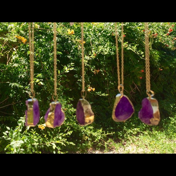 LAST ONE! Gold purple druzy stone - Picture 3 of 4