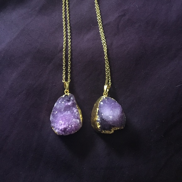 LAST ONE! Gold purple druzy stone - Picture 4 of 4