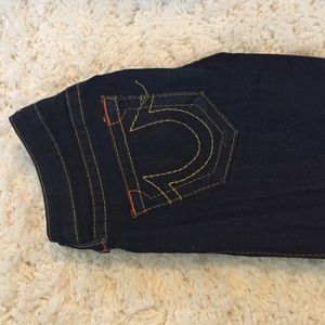 True Religion Size 25 Dark Wash Bootleg