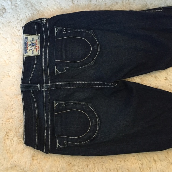 True Religion Dark Wash Straight Legs - Picture 3 of 3