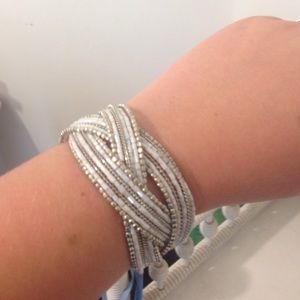 White and silver cuff