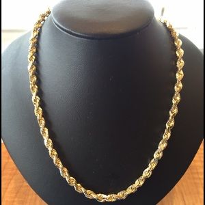 ❌❌SOLD❌❌Solid 10k gold rope chain
