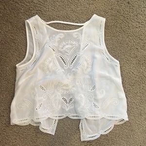 Brandy Melville white detailed tank!