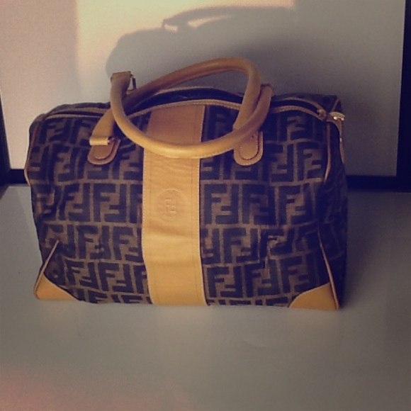 AUTH Vintage FENDI Zucca bowler handbag