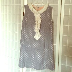 Vintage polka dot drop waist dress