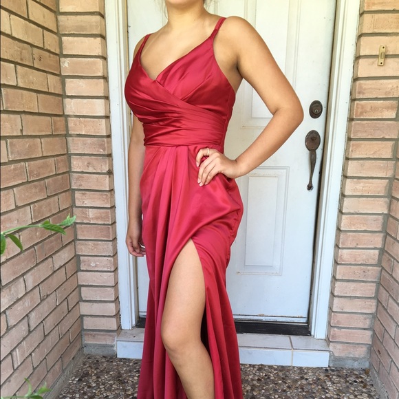 Burgundy (or Maroon)  Evening Gown/ Prom Dress