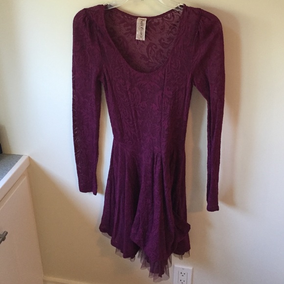 Free People Maroon Lace Dress