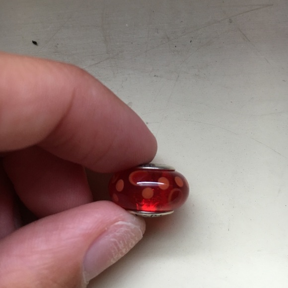 Pandora Charm Stain glass & Sterling Sliver dots