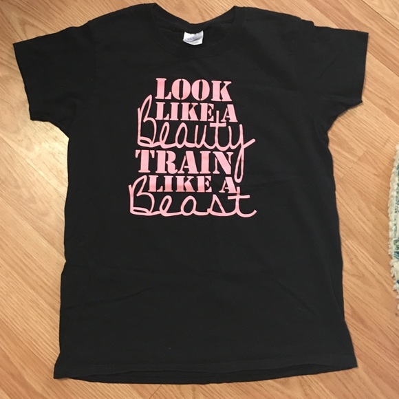 Black and pink workout shirt