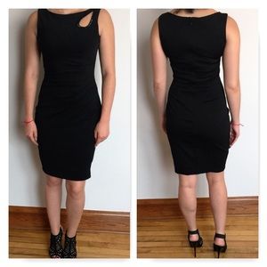 Midi black dress from Cache.