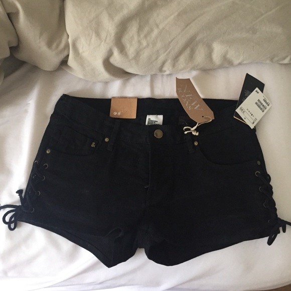 Black Denim Shorts