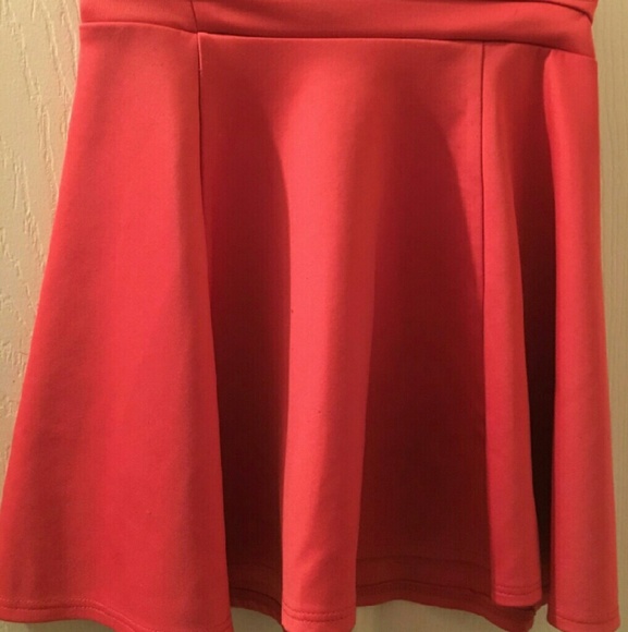 Pink high waisted skater skirt - Picture 1 of 2