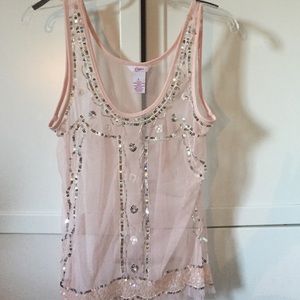 Candies Beaded See Through Tank