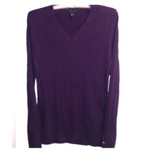 TOMMY HILFIGER Purple Cable Sweater
