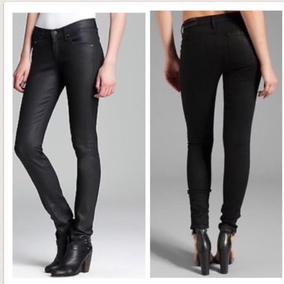 High rise skinny coated RAG AND BONE JEANS