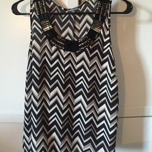 Charlotte Russe Beaded Chevron Tank