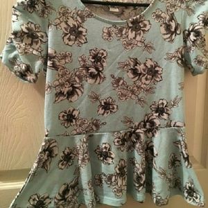 Junior floral print shirt