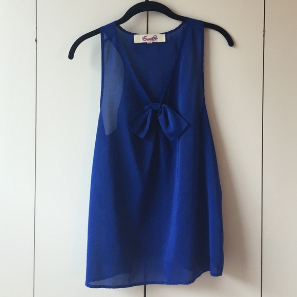 Emelee Blue Bow Tank