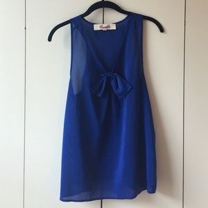 Emelee Blue Bow Tank