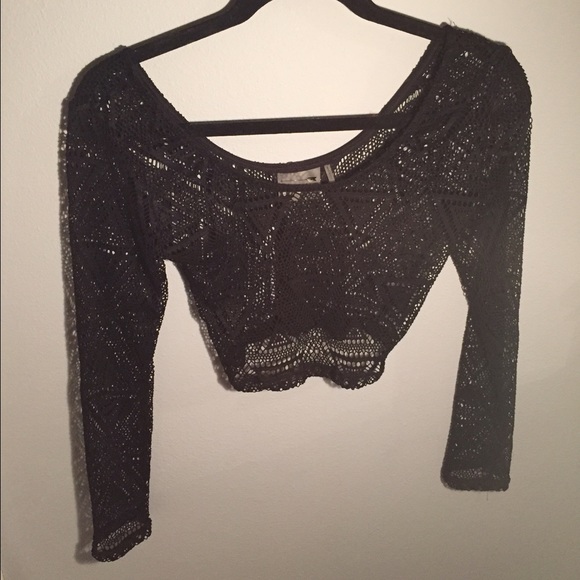 👽♣️ BLACK LACE CROP TOP 👽♣️