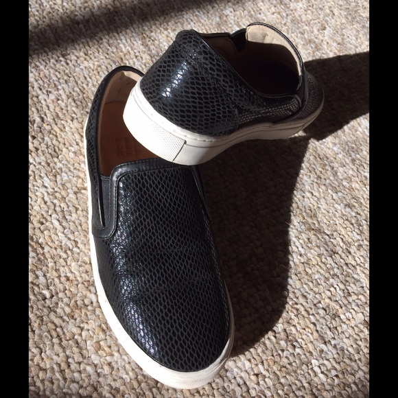 Pedder Red black snake embossed skate slip-on shoe