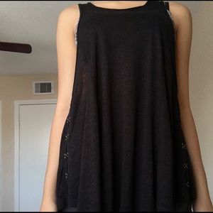 Black long tank top