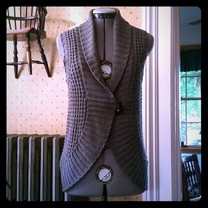 Gray knit vest