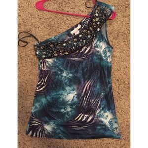 One Shoulder Wet Seal