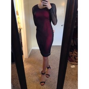Black and Red Philosophy Midi Dress
