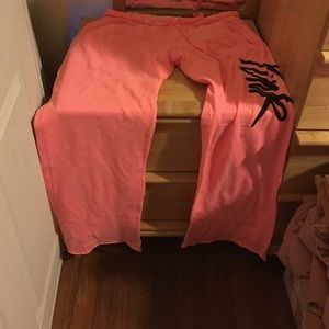 Victoria's Secret PINK, orange colored bf pants