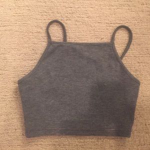 Gray Topshop Crop Top