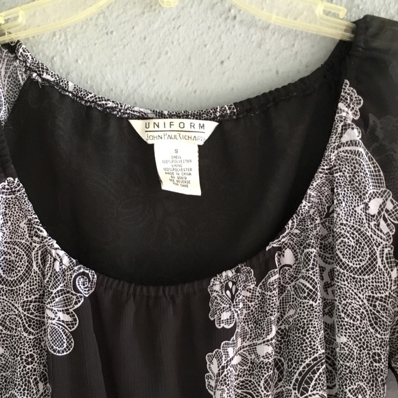 UNIFORM Black & White Chic Off Shoulder Dress - Picture 5 of 5