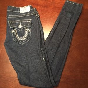 True Religion dark blue skinny jean Sz. 28