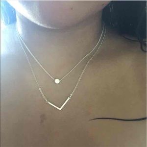2 in 1 silver necklace