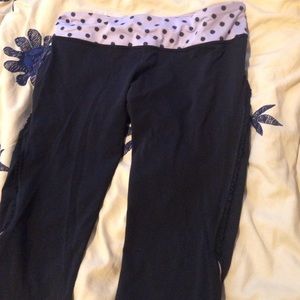 Lululemon polka dot ruffle crops