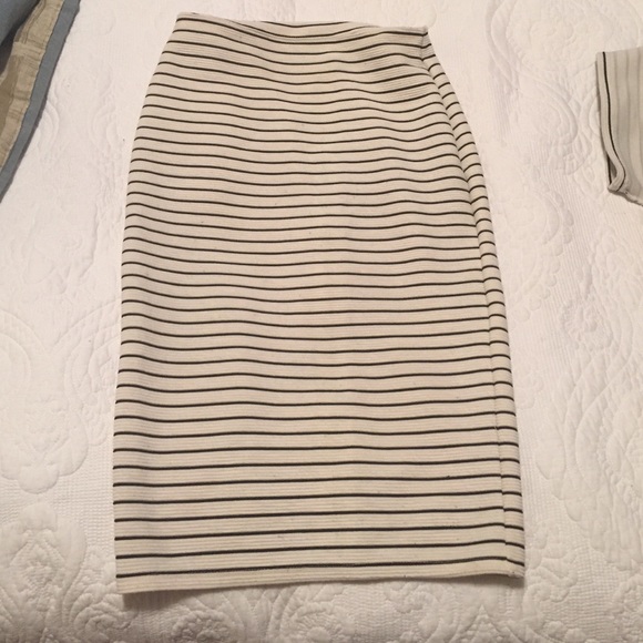 Bar III cream and white stripe 2 piece