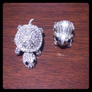 Turtle and Frog Bling Rings!