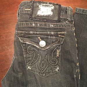 Gray/Black Mek skinny jeans size 26 with 34 inseam