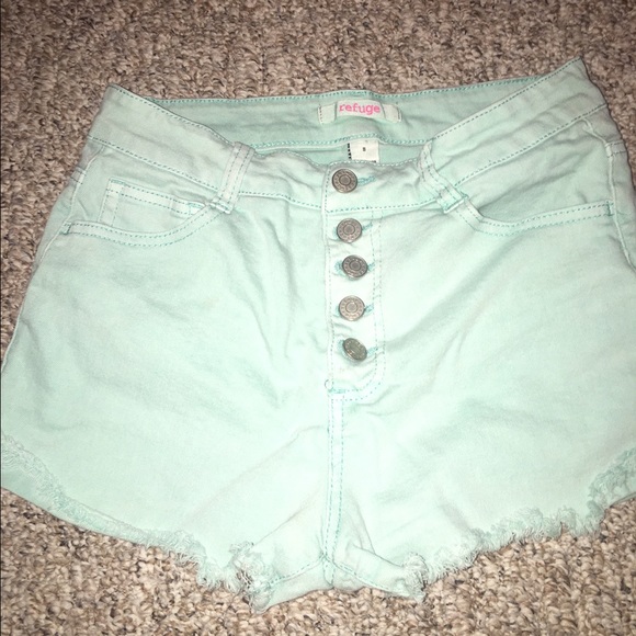 Blue high waisted shorts