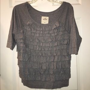 Hollister Ruffle-front top, Medium