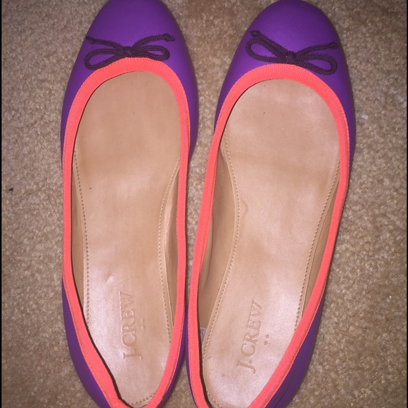 J.Crew purple and red flats!