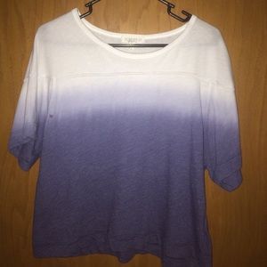 Blue and white ombre T