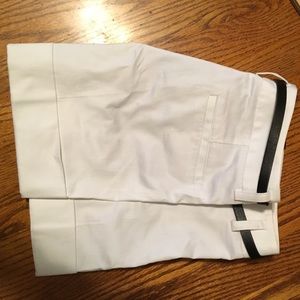 White shorts with belt