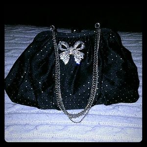 Betsey Johnson black evening bag