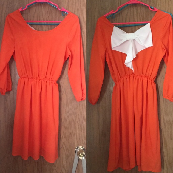 Orange and White (Game Day)  Boutique Dress