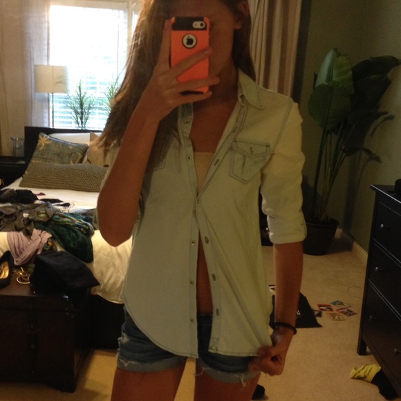 Faded Blue Button up Shirt.