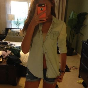 Faded Blue Button up Shirt.