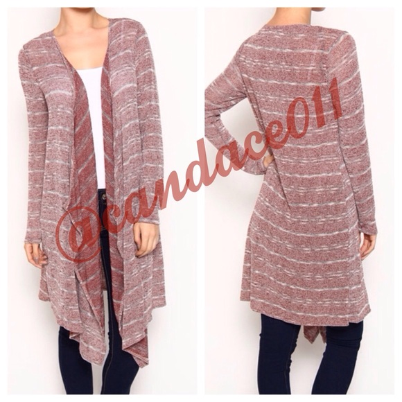 CC Boutique Sweaters - Long Striped Cardigan