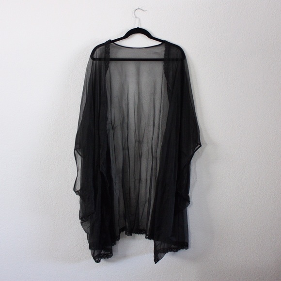 Victoria's Secret Other - Victoria's Secret Sheer Black Kimono