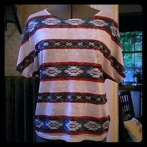 Aztec burnout batwing t shirt